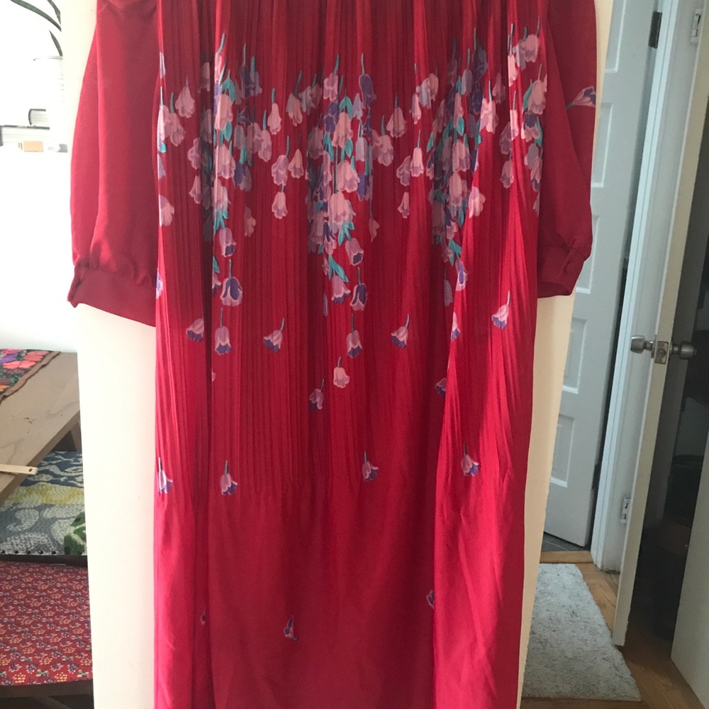 SALE 🔥 VINTAGE‎ ALISON PETERS Silk Floral Dress - Picture 6 of 8